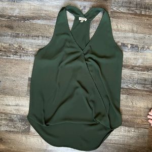 Lily White Dark Green Tank